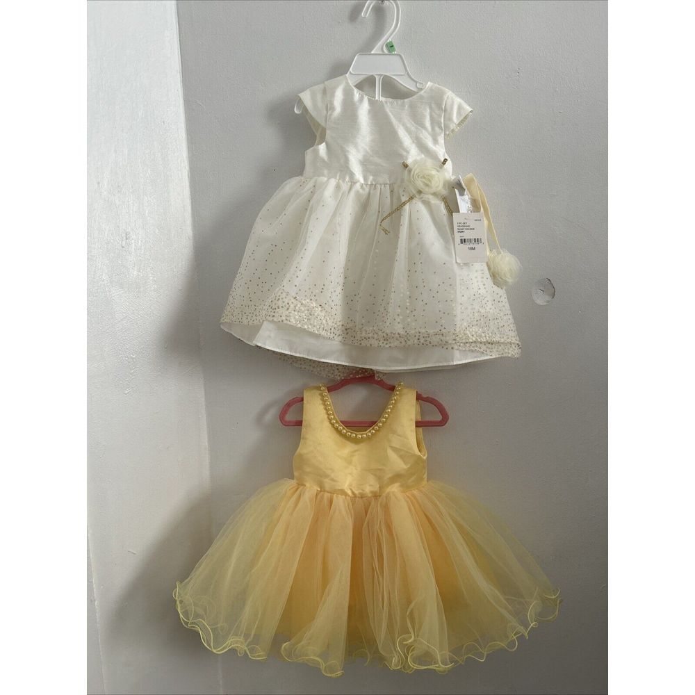 2 For 1 PIPPA & JULIE Baby Girl's Ivory 2 Piece‎ Set Dress 18M NWT